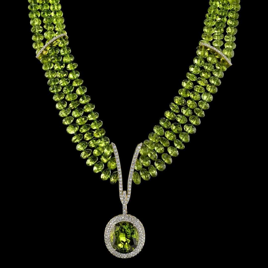 Peridot Necklace – Hubert Jewelry – Fine Diamonds and Gemstones