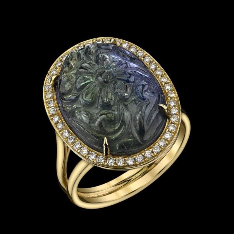 Natural Tanzanite Carving