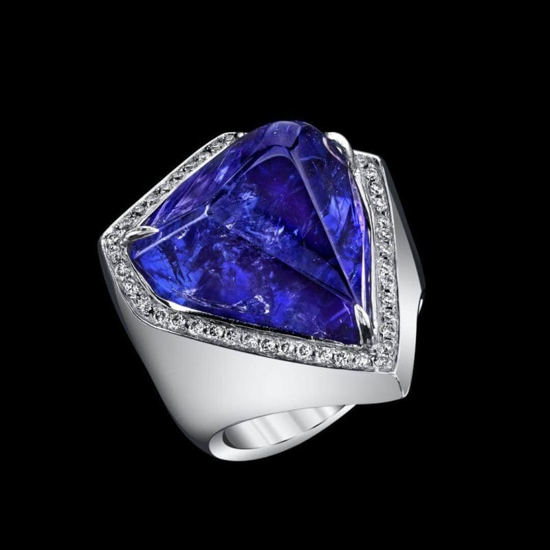 Tanzanite Crystal Ring