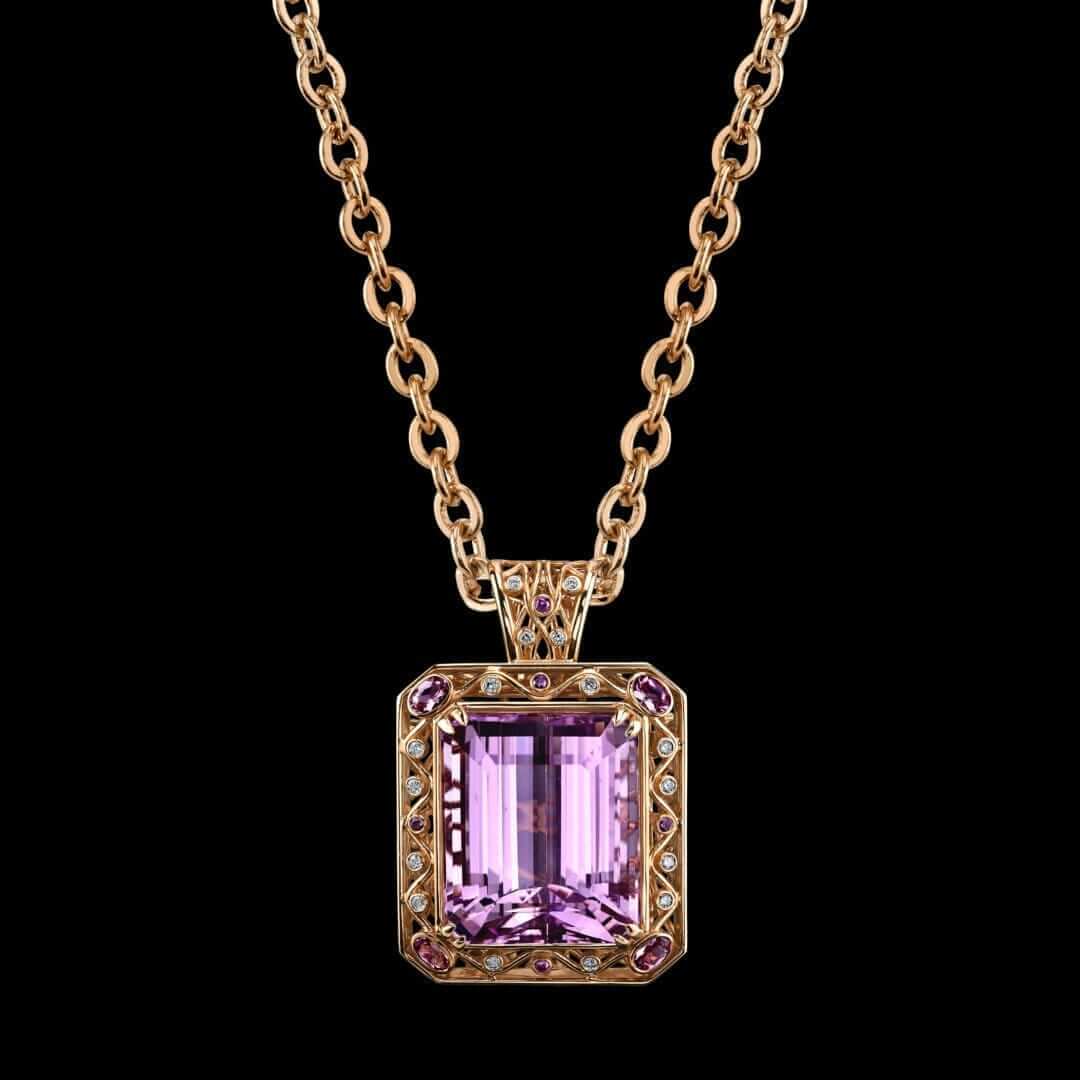 HP4939 – Kunzite Pendant – Hubert Jewelry – Fine Diamonds and Gemstones