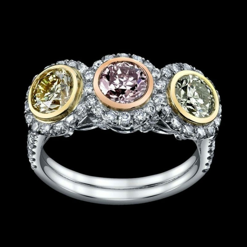 Natural Color Diamonds Ring