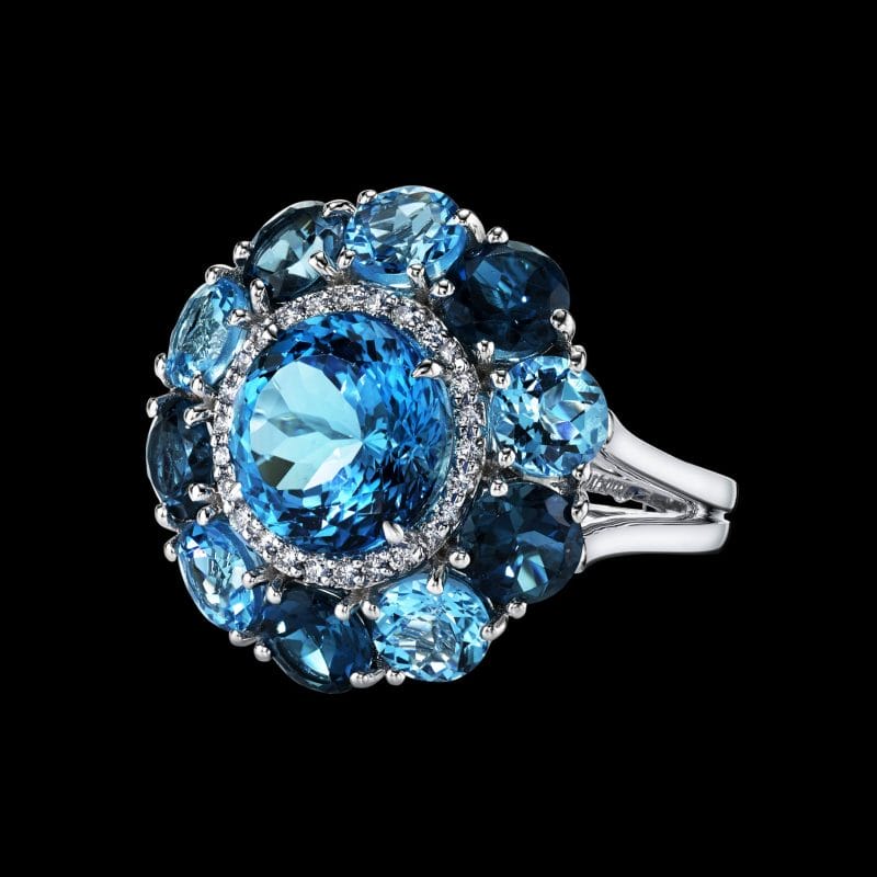 Swiss Blue Topaz Ring