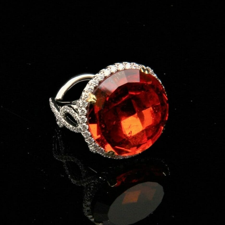 Spessertite Garnet Ring