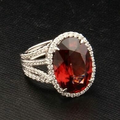 Red Zircon Ring