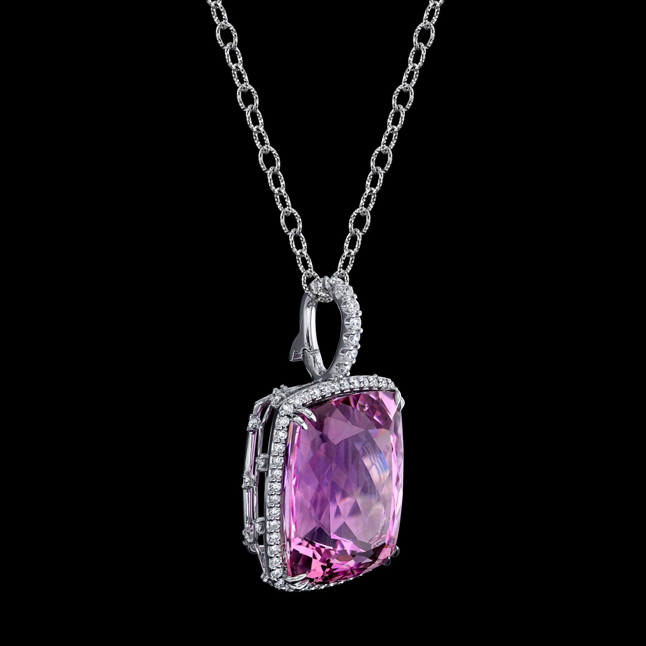 38.48 cts Kunzite Pendant – Hubert Jewelry – Fine Diamonds and 
