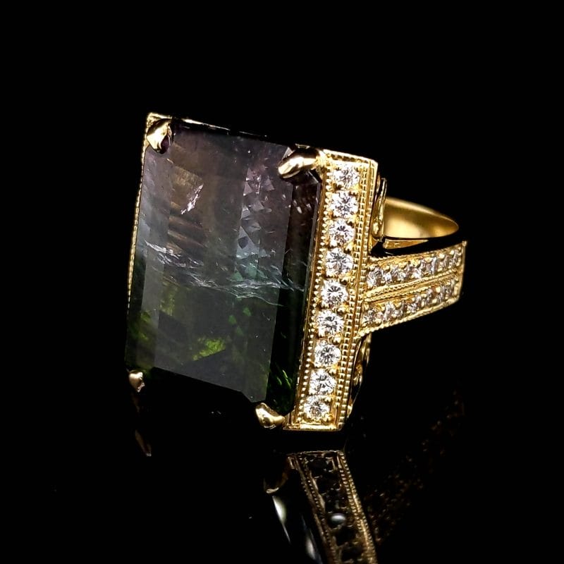 Bi-Color Tourmaline Ring