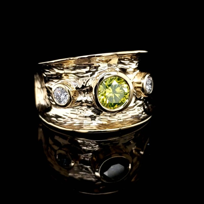 Green Diamond Ring