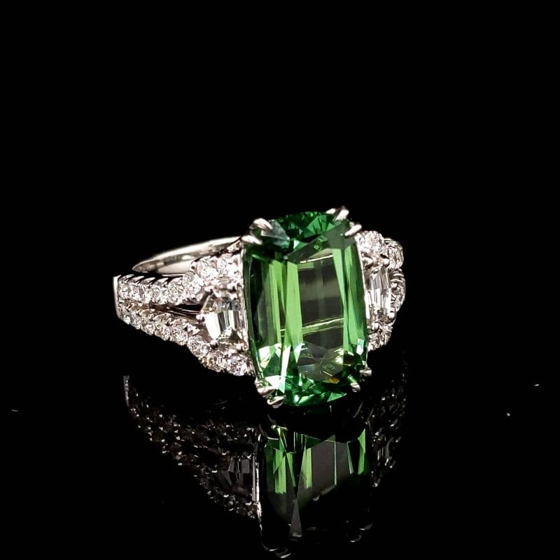 Blueish-Green Tourmaline Ring