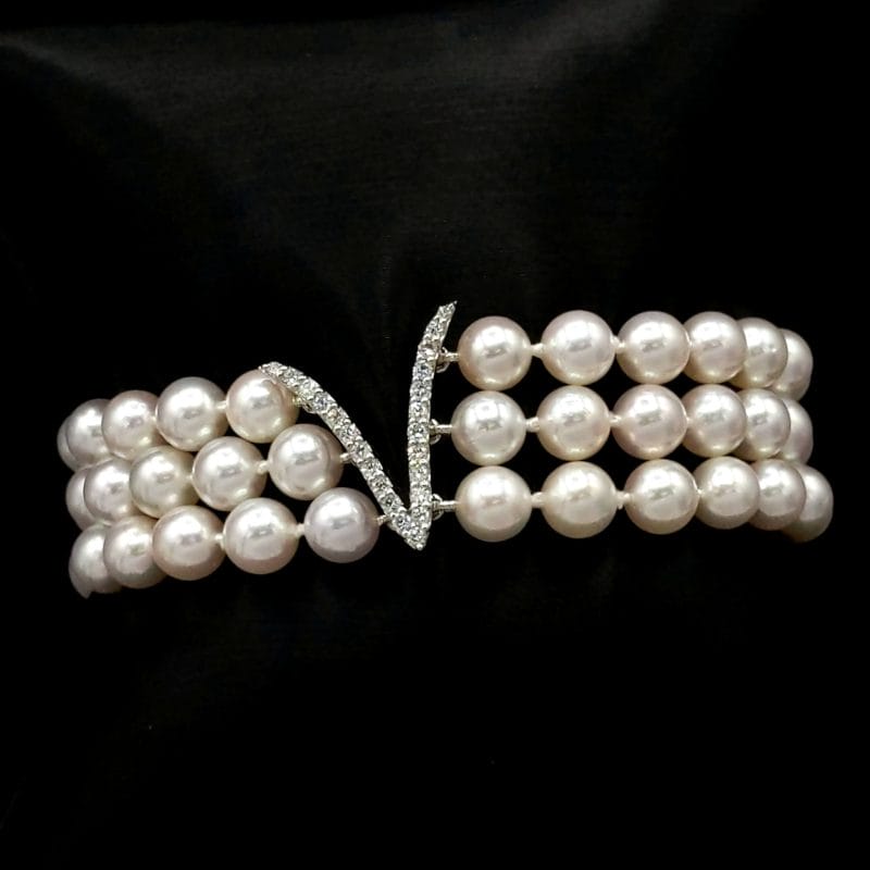 Akoya Pearl Diamond Bracelet