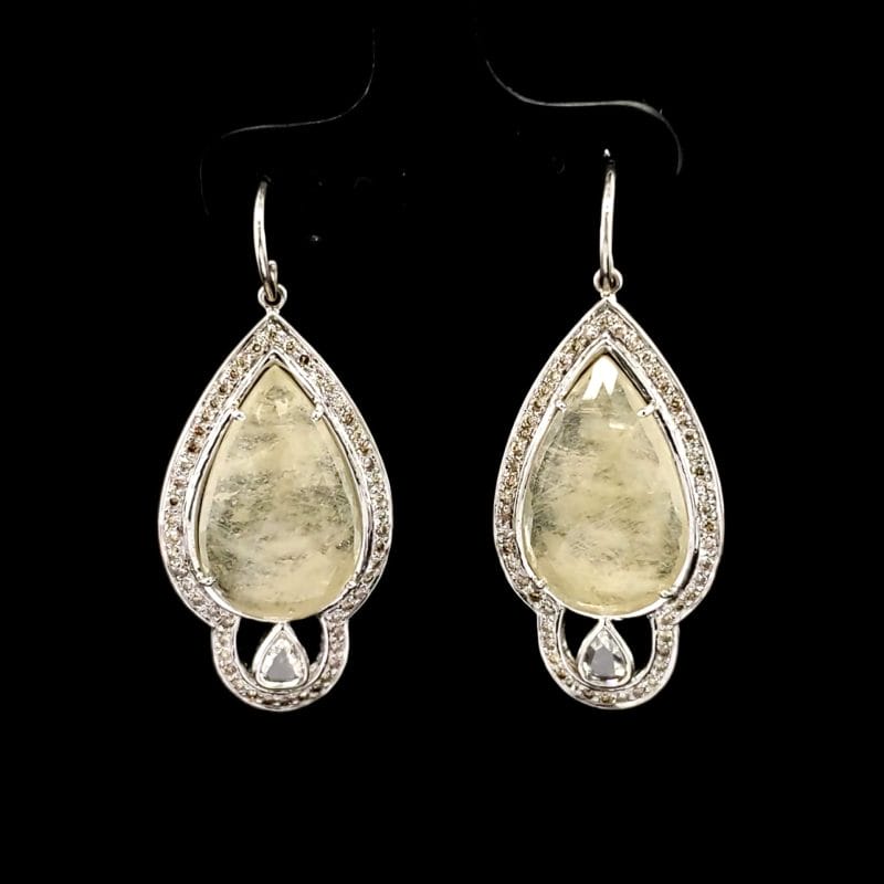 White Sapphire Earrings