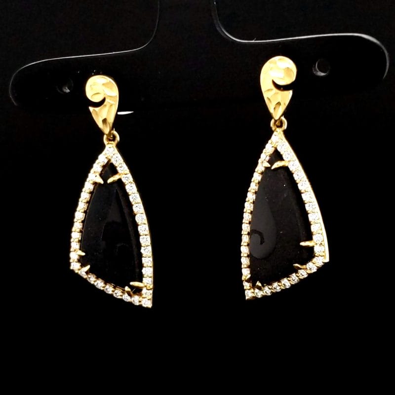 Black Druzy Earrings