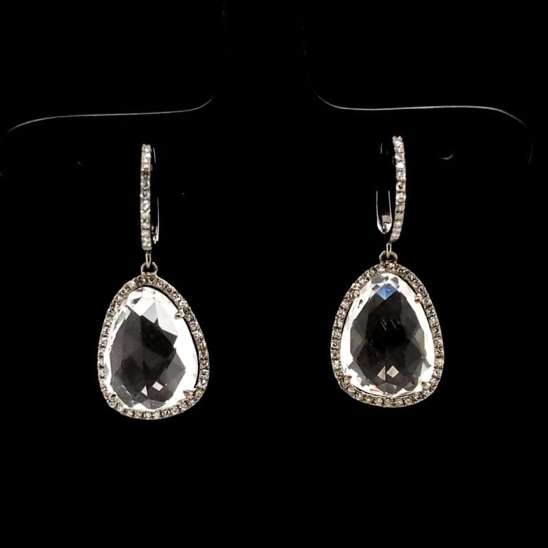 White Topaz Earrings