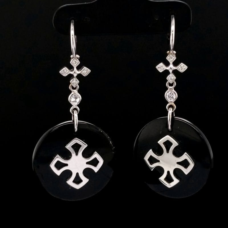 Onyx Diamond Earrings