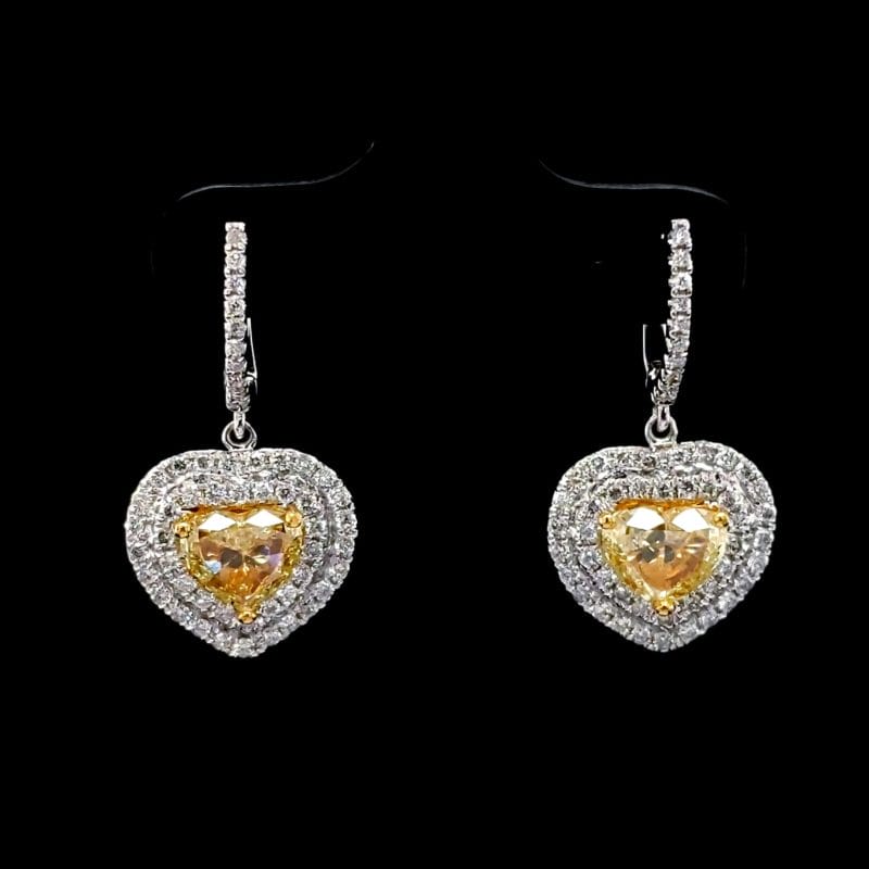 Yellow Diamond Earrings