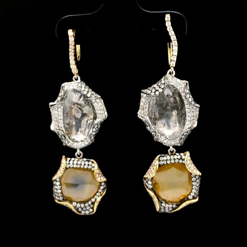 Diamond Slice Earrings