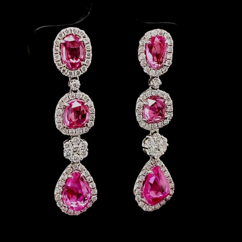 Pink Sapphire Earrings