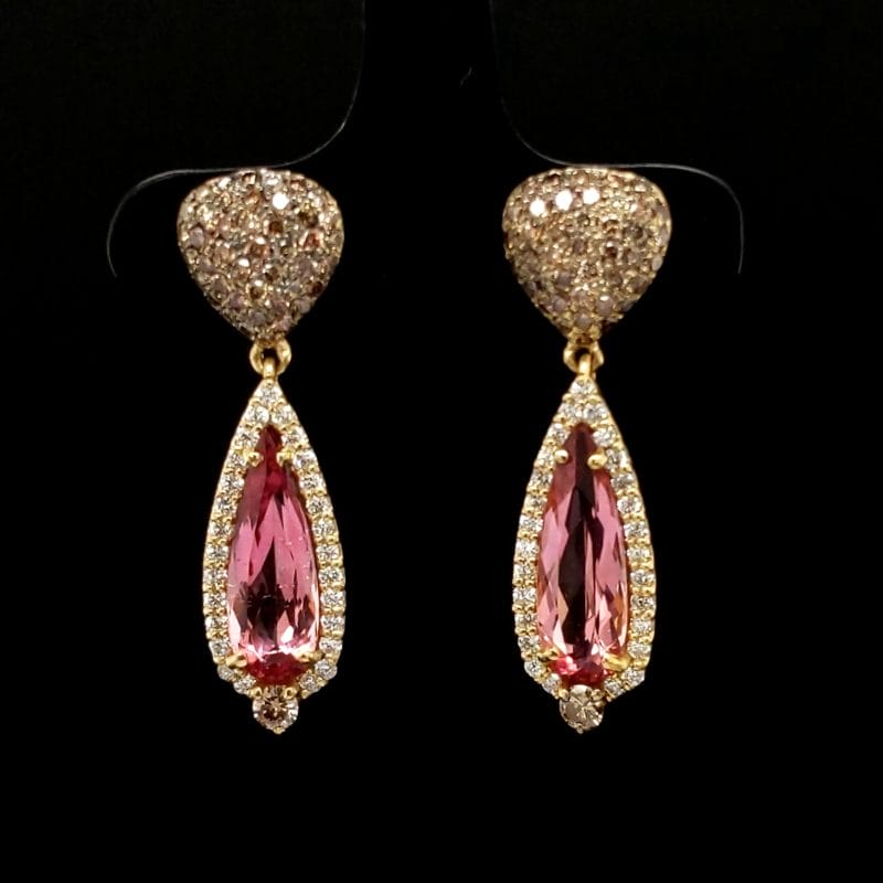 Pink Tourmaline Earrings