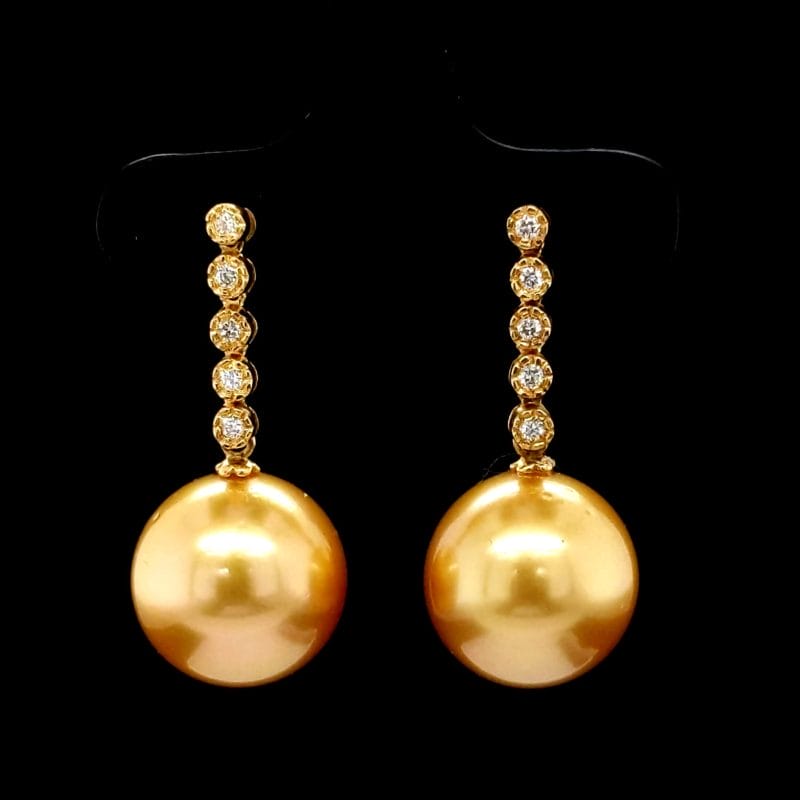 Golden Pearl Earrings