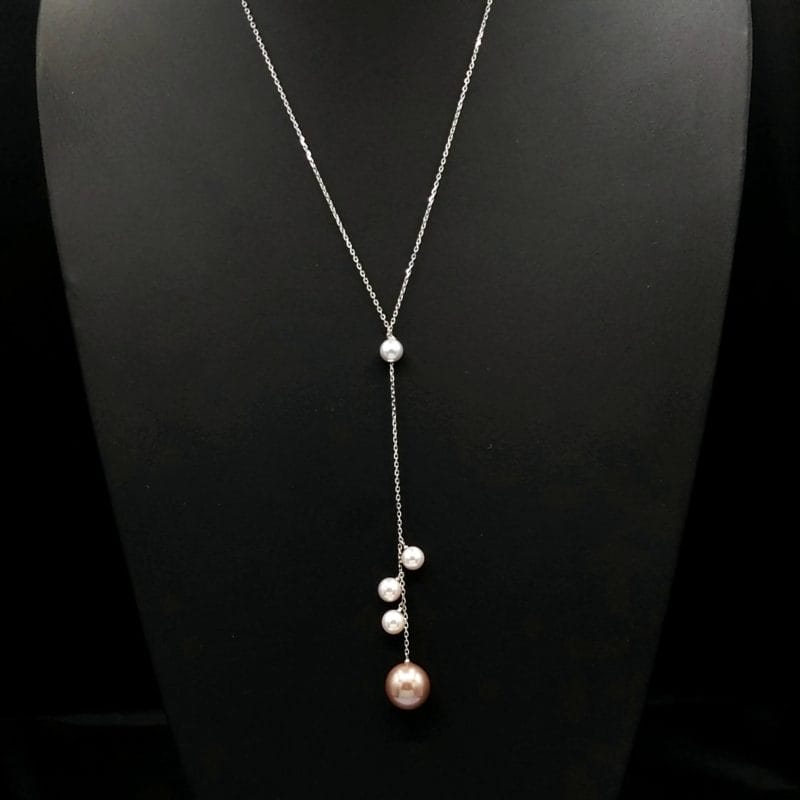 Pink and Purple Fresh Water Pearl Necklace