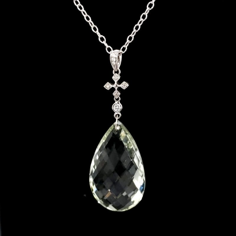 Praseolite Quartz Pendant