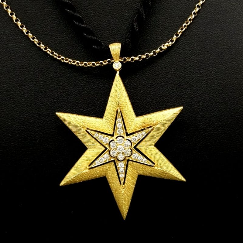 Diamond Star Pendant / Pin