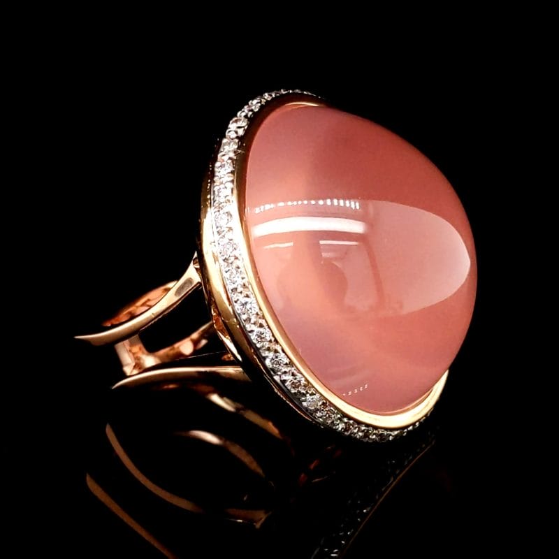 Rose Quartz Cabochon Ring