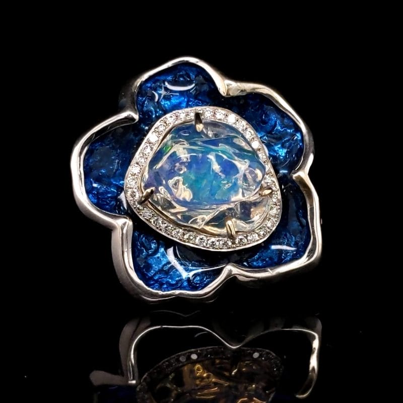 Mexican Fire Opal Ring