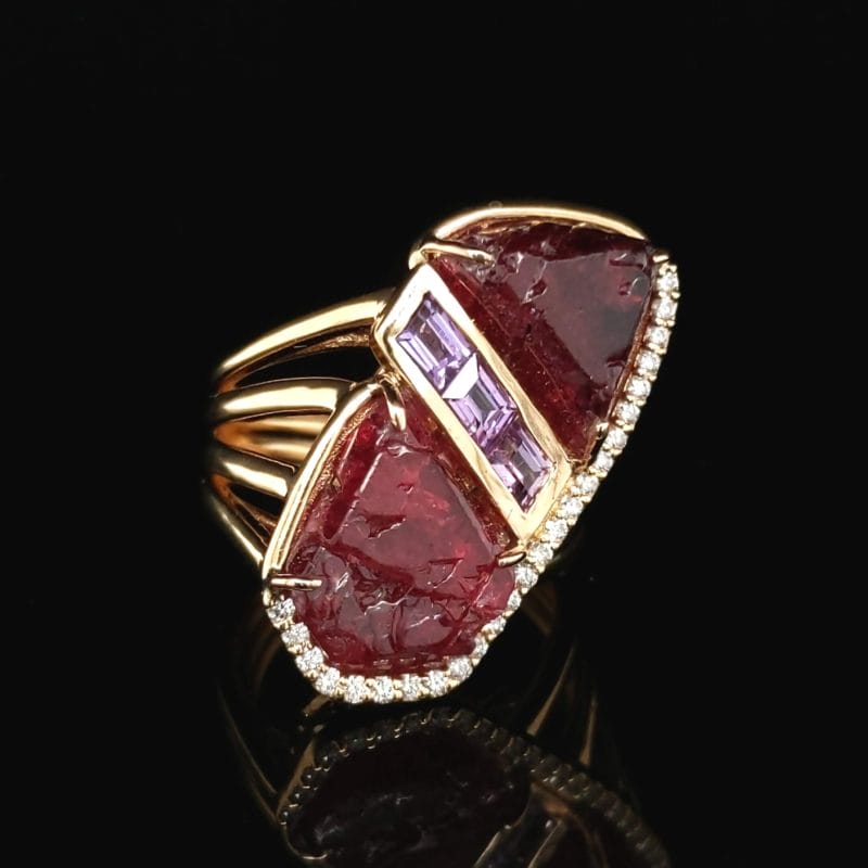 Rough Spinel Ring