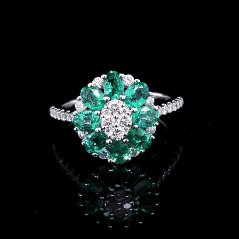 Emerald and Diamond Ring