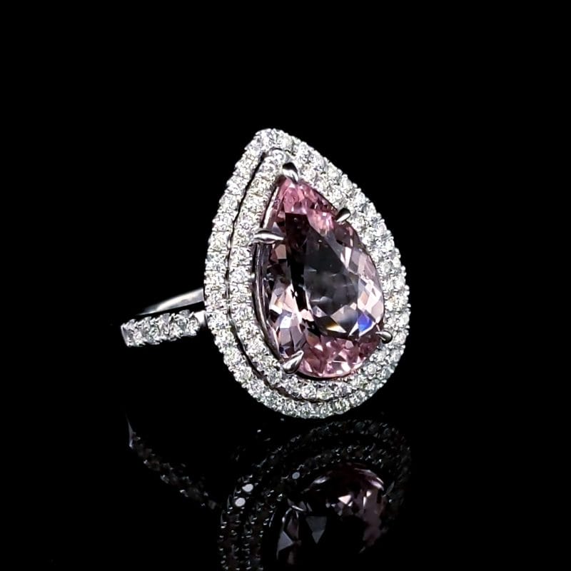 Pear Shape Morganite Ring