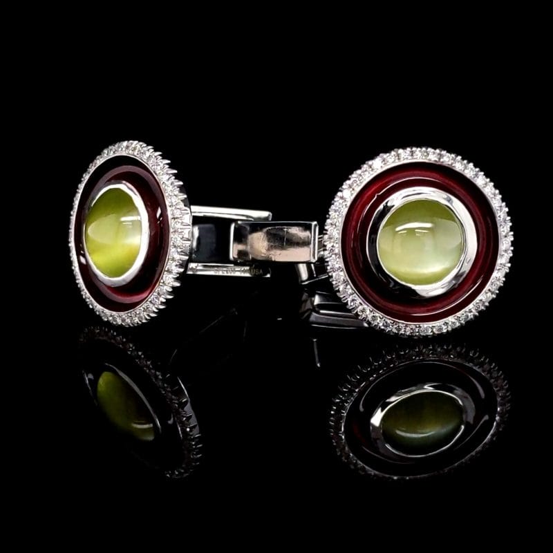Chrysoberyl Cats-Eye Cufflinks