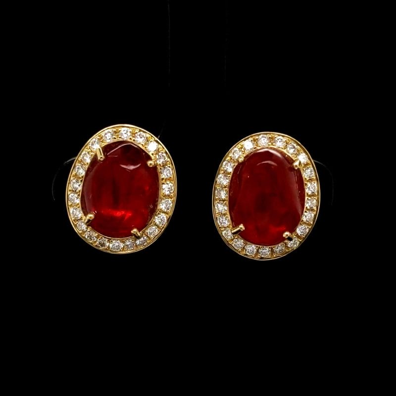Mexican Fire Opal Earrings