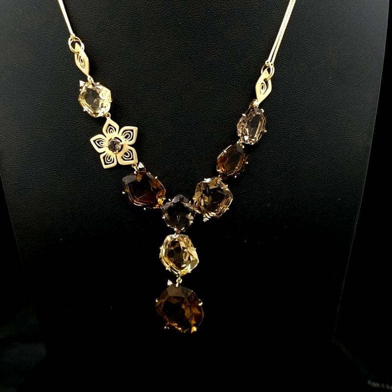 Citrine and Quartz Necklace