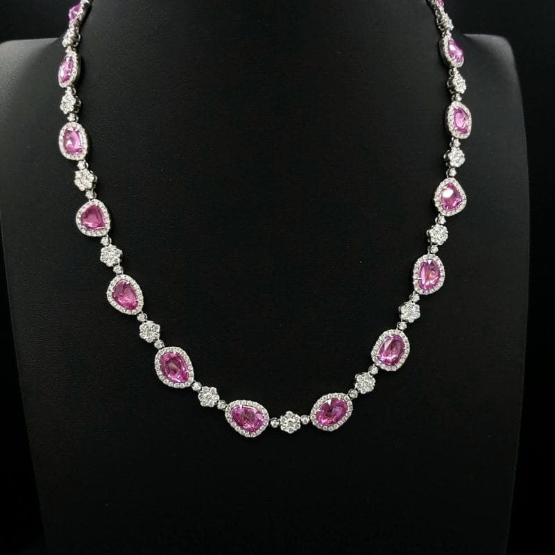 Pink Sapphire Necklace