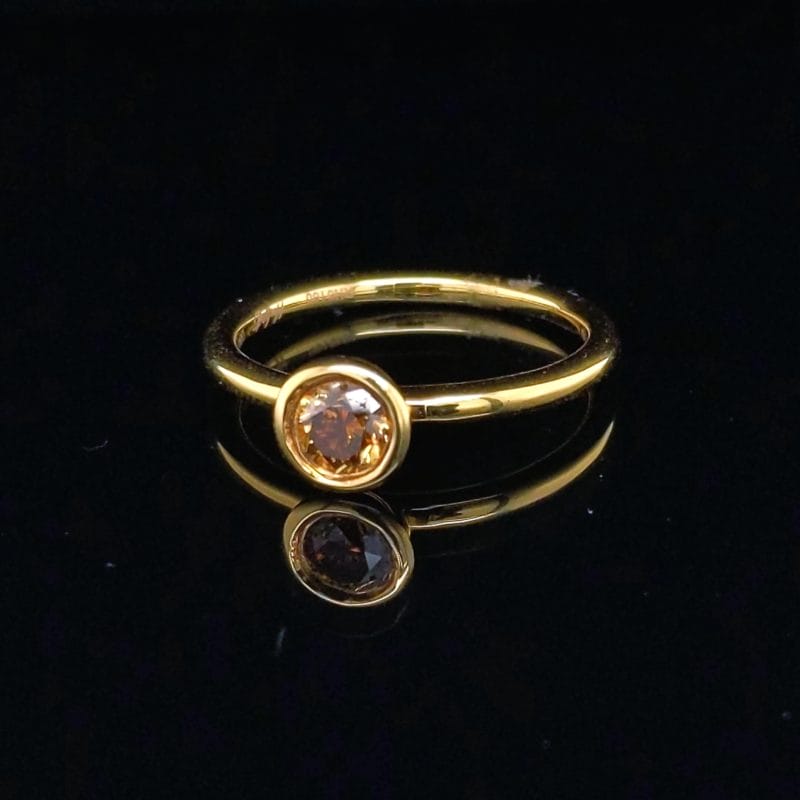 Orange Diamond Ring