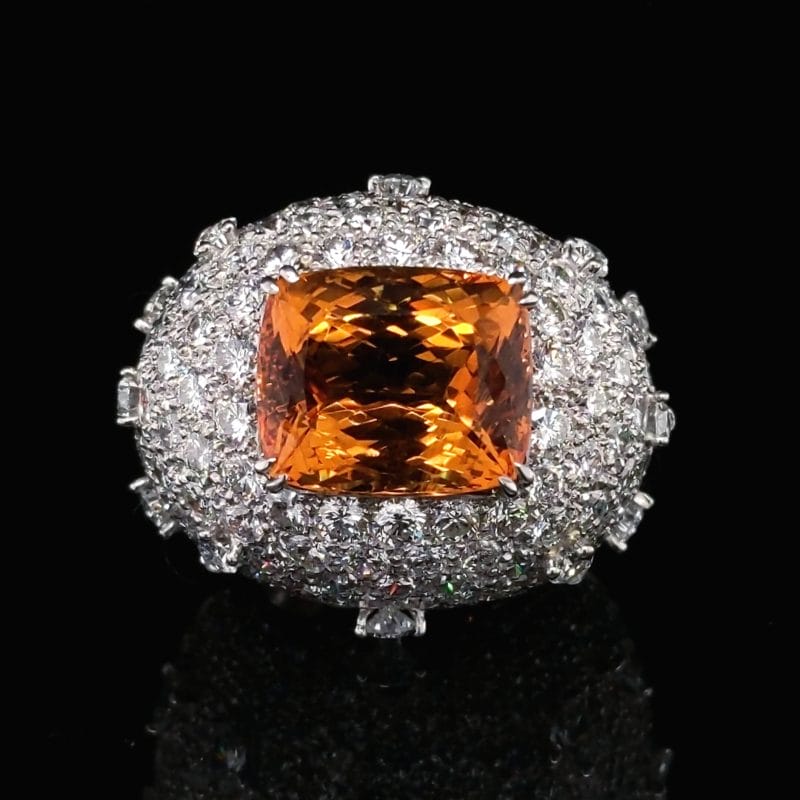 Imperial Topaz and Diamonds